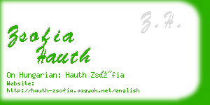 zsofia hauth business card